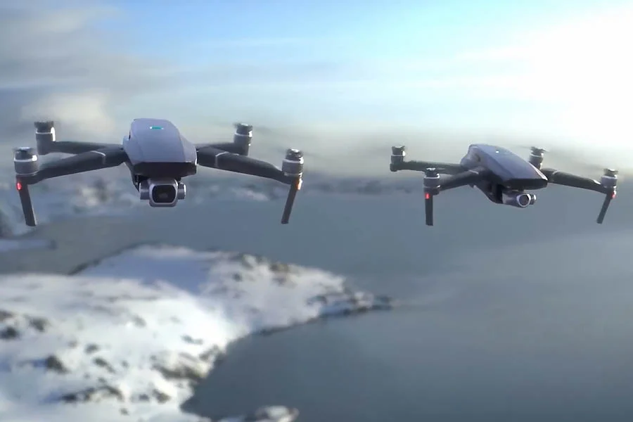 flying drone with camera
